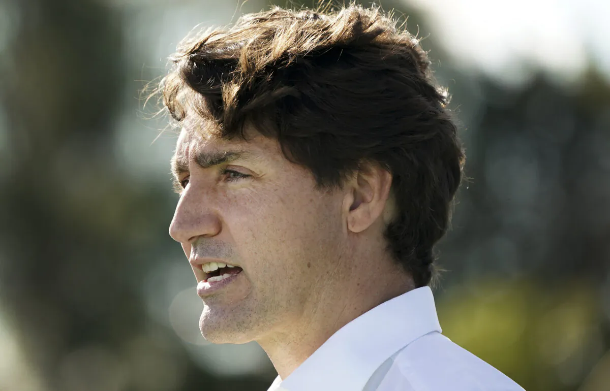 Liberal Leader Justin Trudeau makes a campaign stop during the Canadian federal election campaign in Montreal on Sept. 7, 2021. (The Canadian Press/Nathan Denette)