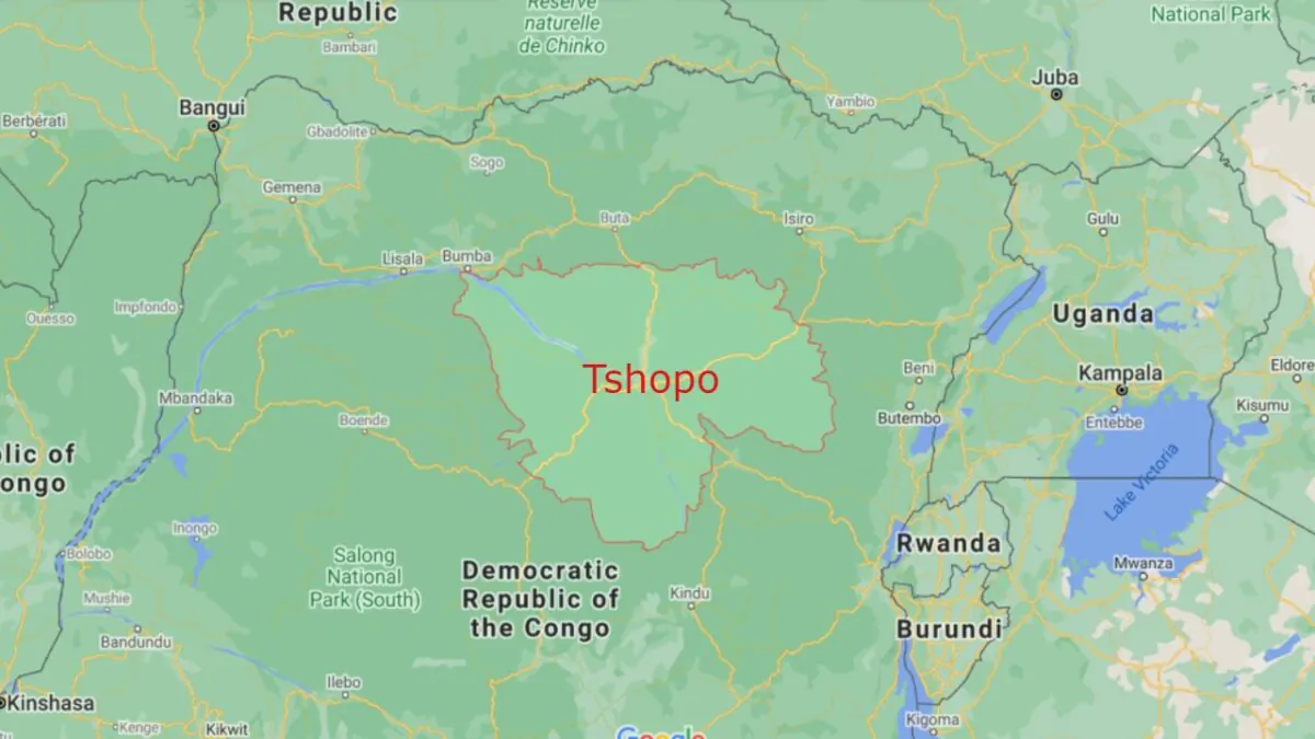 Democratic Republic of Congo's northeastern Tshopo Province, in 2021. (Google Maps/Screenshot via The Epoch Times)