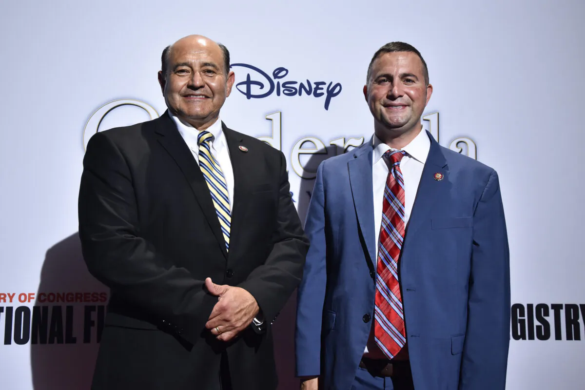 (L-R) Rep. Lou Correa (D-Calif.) and Darren Soto (D-Fla.) attend Disney's "Cinderella" Library of Congress National Film Registry Ball In Celebration Of In-Home Release at The Library of Congress in Washington on June 20, 2019. (Kris Connor/Getty Images for Disney)