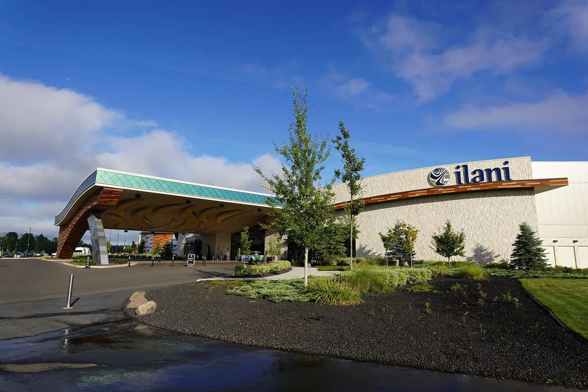 The Ilani Casino, which is operated by the Cowlitz Indian Tribe, is located near Ridgefield, Wash., on Aug. 2, 2020. (Steven Baltakatei Sandoval via Wikimedia Commons/CC BY-SA 4.0)