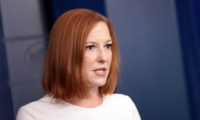 White House press secretary Jen Psaki speaks during a press briefing at the White House on Sept. 8, 2021. (Kevin Dietsch/Getty Images)