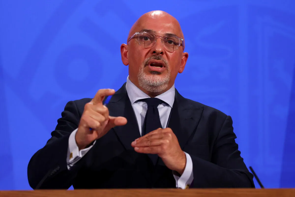 Britain's COVID-19 Vaccine Deployment Minister Nadhim Zahawi holds a media briefing on the COVID-19 pandemic at Downing Street in London on June 23, 2021. (Tom Nicholson-WPA Pool/Getty Images)