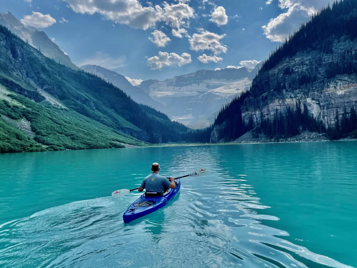 Kayaking through beautiful glacial waters. (Tami Ellis)