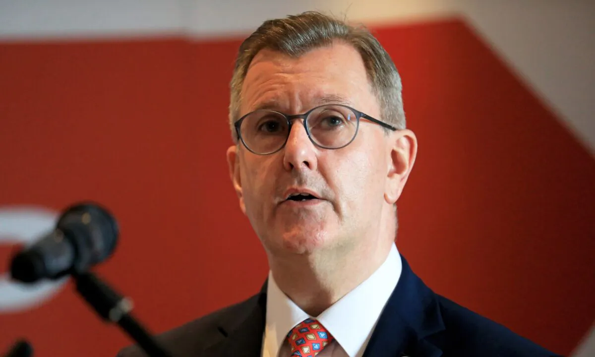 DUP leader Sir Jeffrey Donaldson in a file photo dated July 1, 2021. (Peter Morrison/PA)