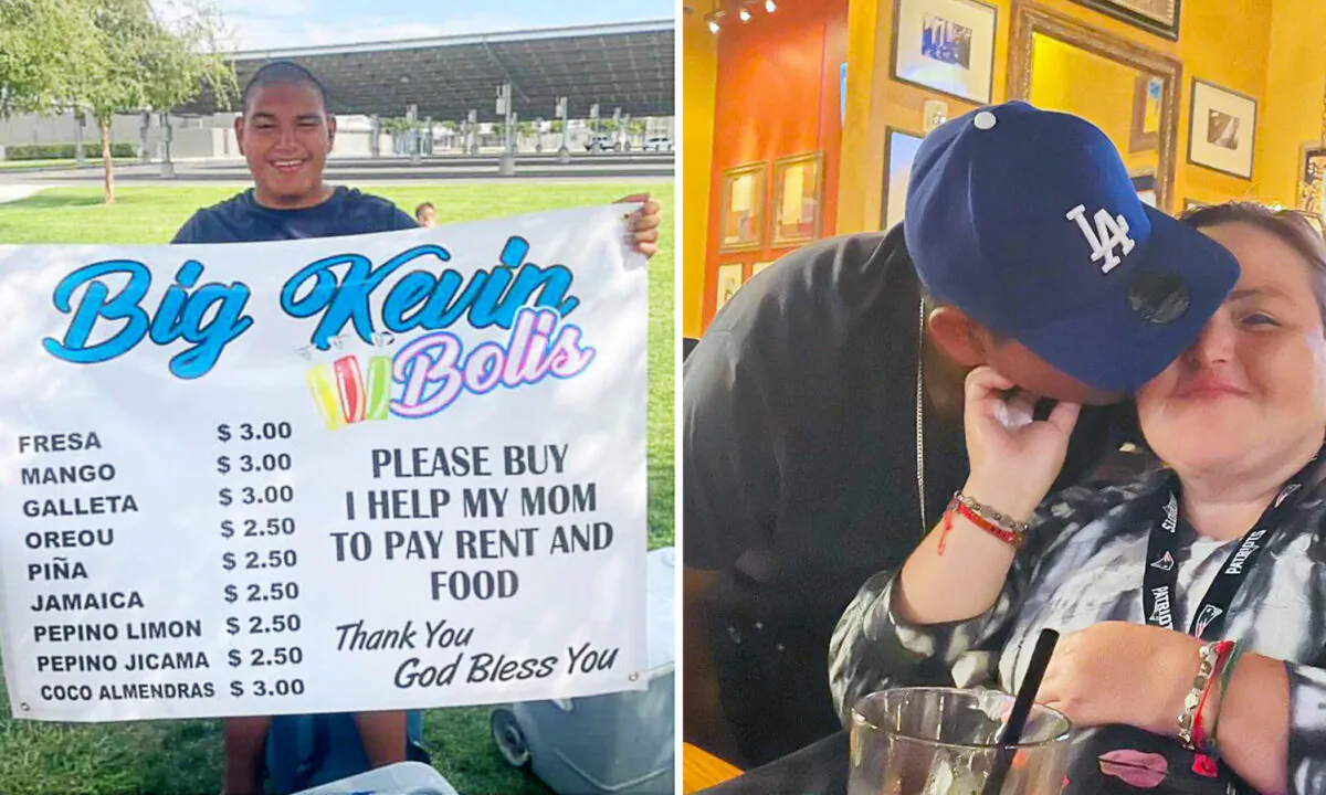 Kevin Giovanni Esparza, 14, started selling handmade ice pops outside his high school to support his ailing mom, Maria Esparza. (Courtesy of Kevin Giovanni Esparza)