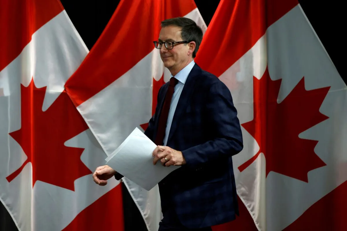 Bank of Canada Governor Tiff Macklem arrives to a news conference in Ottawa, Ontario, Canada, on Dec. 15, 2020. (Blair Gable/Reuters)