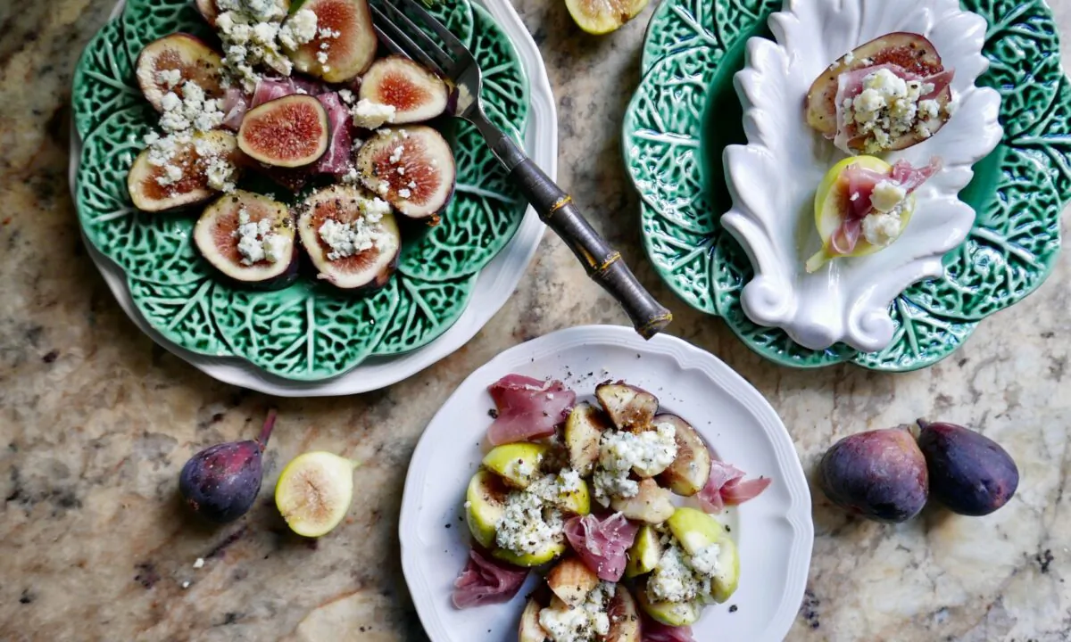 However you present them, sweet figs, salty jamón, and creamy blue cheese complement each other perfectly. (Victoria de la Maza)