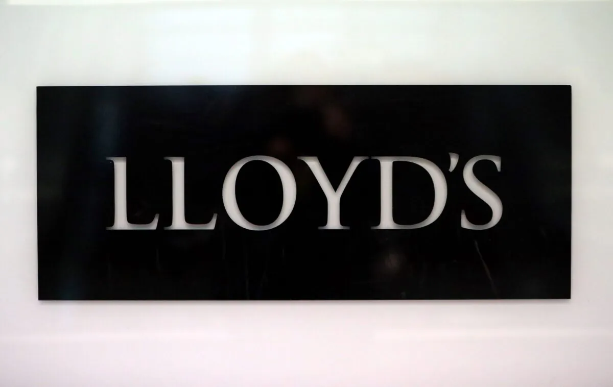 Signage is seen inside the Lloyd's of London building in the City of London financial district in London, Britain on April 16, 2019. (Hannah McKay/Reuters)