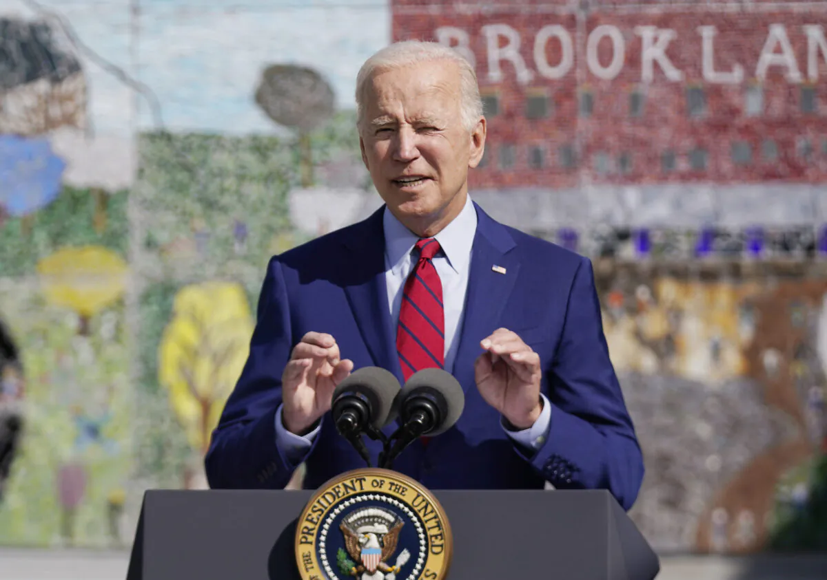 President Joe Biden speaks at Brookland Middle School in Washington on Sept. 10, 2021. (Manuel Balce Ceneta/AP Photo)