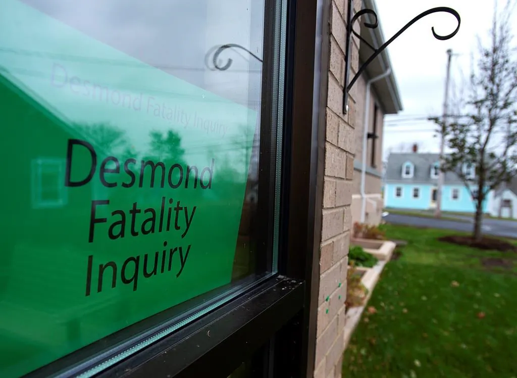 The Desmond Fatality Inquiry is being held at the Guysborough Municipal building in Guysborough, N.S. on Nov. 18, 2019. Lionel Desmond, a troubled Afghan war veteran diagnosed with PTSD, killed his mother, wife and young daughter before taking his own life. The inquiry's mandate, among other things, is to determine if Desmond and his family had access to the appropriate mental health and domestic violence intervention services leading up to their deaths. The inquiry has been put on hold until January 2020. (The Canadian Press/Andrew Vaughan)