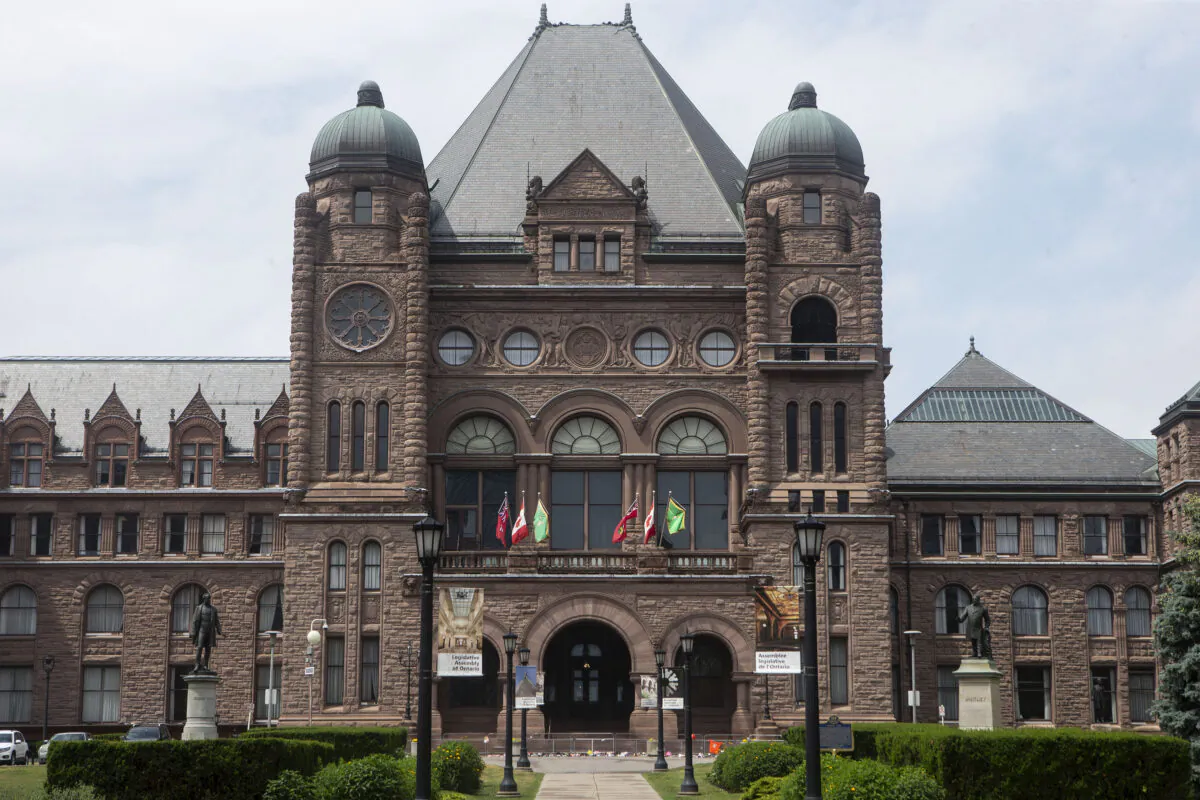 The Ontario legislature at Queen's Park in Toronto in a file photo. (The Canadian Press/Chris Young)
