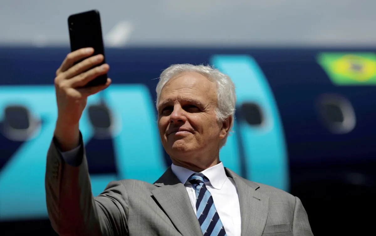 David Neeleman, founder of Azul SA, attends an event to mark the service launch of its new E2-195 planes with Brazil's No. 3 airline Azul SA in Sao Jose dos Campos, Brazil on Sept. 12, 2019. (Roosevelt Cassio/Reuters)