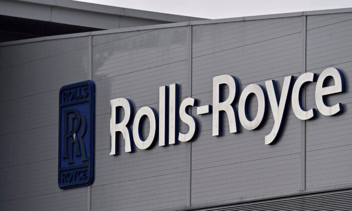 A Rolls-Royce logo at the company's aerospace engineering and development site in Bristol, Britain, on Dec. 17, 2015. (Toby Melville/Reuters)