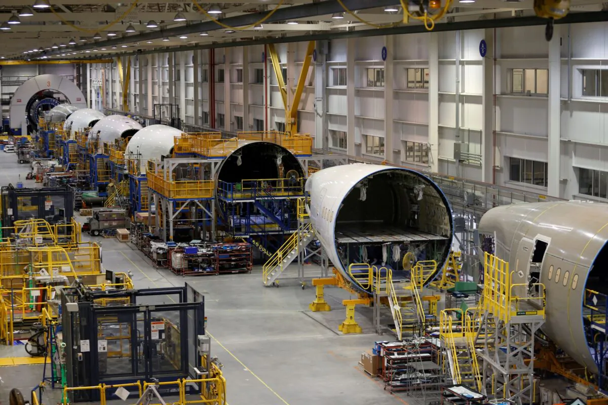 The 787 Aft Body manufacturing area is pictured at Boeing South Carolina in North Charleston on March 25, 2018. (Randall Hill/Reuters)