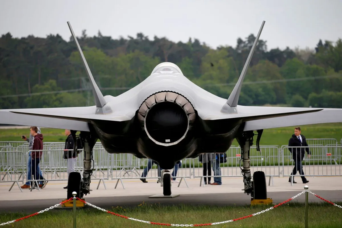 A Lockheed Martin F-35 aircraft is seen at the ILA Air Show in Berlin, Germany, on April 25, 2018. (Axel Schmidt/Reuters)