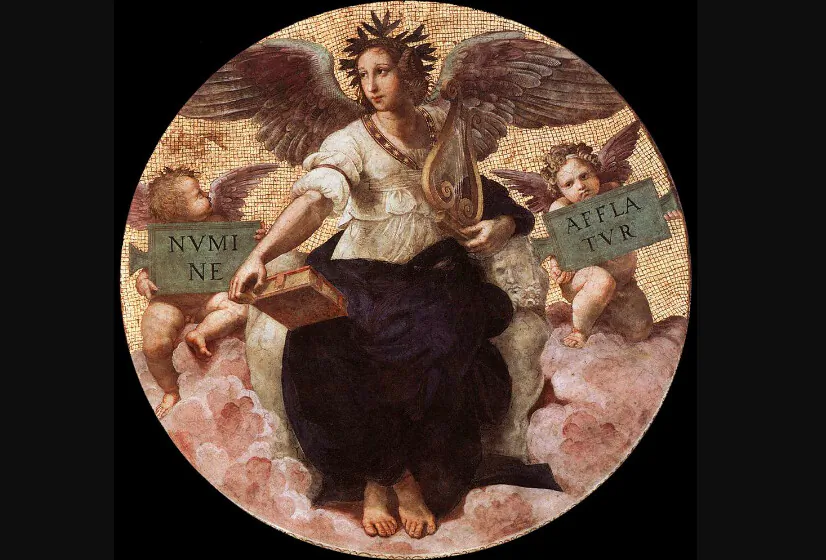 Poetry, from the “Stanza della Segnatura,” 1509–511, by Raphael. (Public domain)