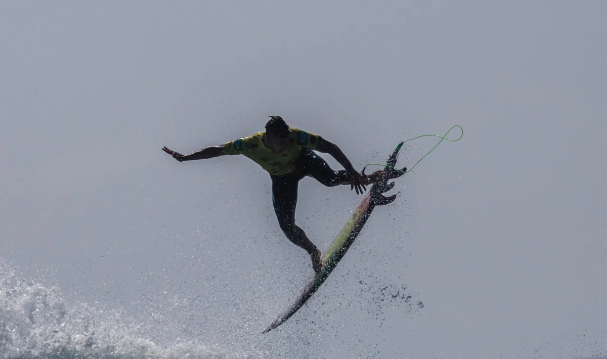 Brazilian surfer Gabriel Medina competes during the Rip Curl World Surf League Final at Lower Trestles in San Clemente, Calif., on Sept. 14, 2021. (Apu Gomes/AFP via Getty Images)