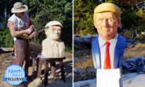 ‘I Support Trump’: New England Chainsaw Artist Sculpts Larger-Than-Life Portrait of President Trump