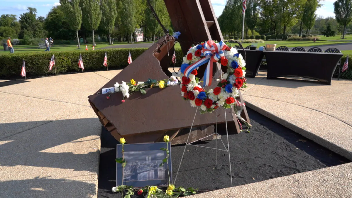 The 9/11 Memorial Garden of Reflection in Lower Makefield Township, Pa., on Sept. 11, 2021. (William Huang/The Epoch Times)