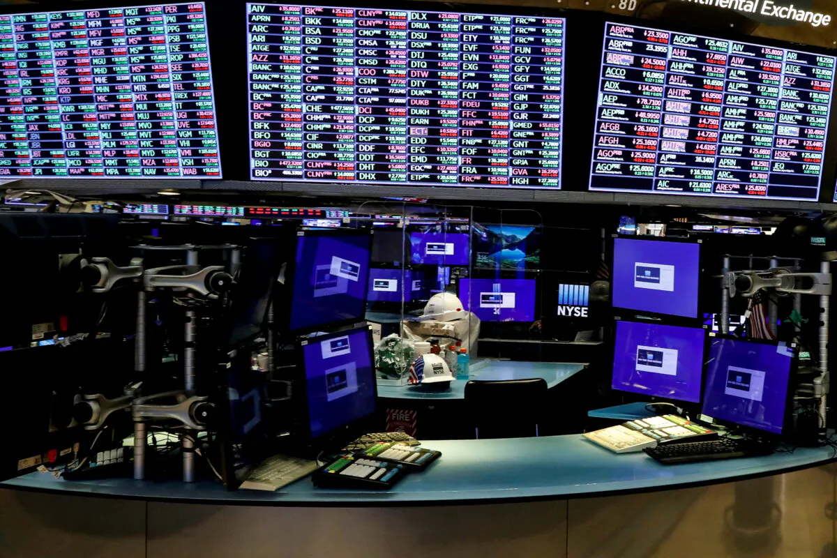An internal view of the New York Stock Exchange (NYSE) is seen in New York City on May 22, 2020. (Brendan McDermid/Reuters)