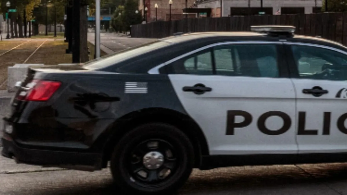 A Police car is seen in Wisconsin on Aug. 31, 2020. (Kerem Yucel/AFP via Getty Images)