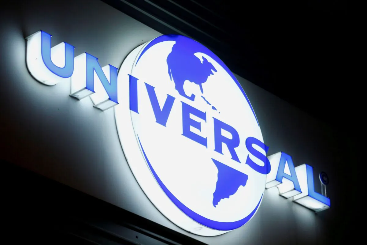 The logo of Universal Music Group is seen at a building in Zurich on July 20, 2021. (Arnd Wiegmann/Reuters)