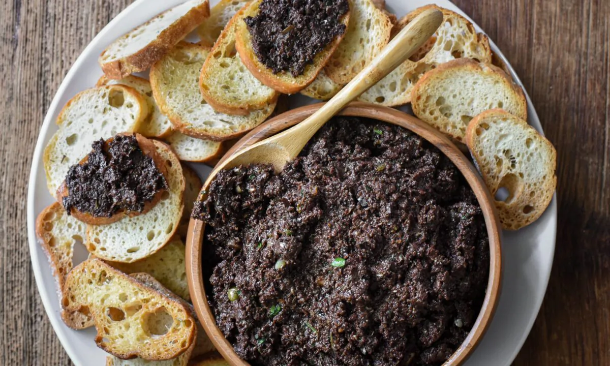 Served with toasted baguettes or crackers for dipping, tapenade is a must for a French apéro. (Audrey Le Goff)