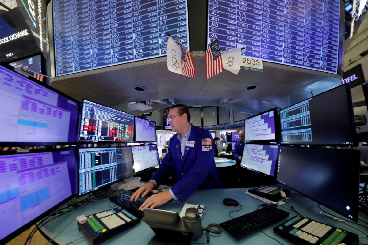 A trader works at the New York Stock Exchange (NYSE) in Manhattan, New York City on Aug. 19, 2021. (Andrew Kelly/Reuters)
