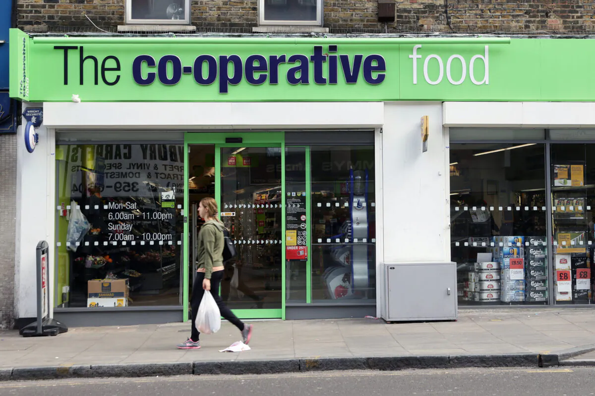 An undated file photo shows a branch of the Co-operative food store in Islington, north London. (Yui Mok/PA)