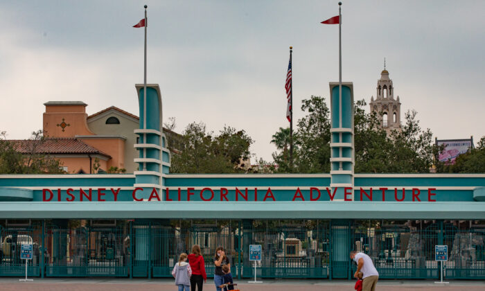 Disneyland and California Adventure themeparks stay  closed successful  Anaheim, Calif., connected  Oct. 21, 2020. (John Fredricks/The Epoch Times)