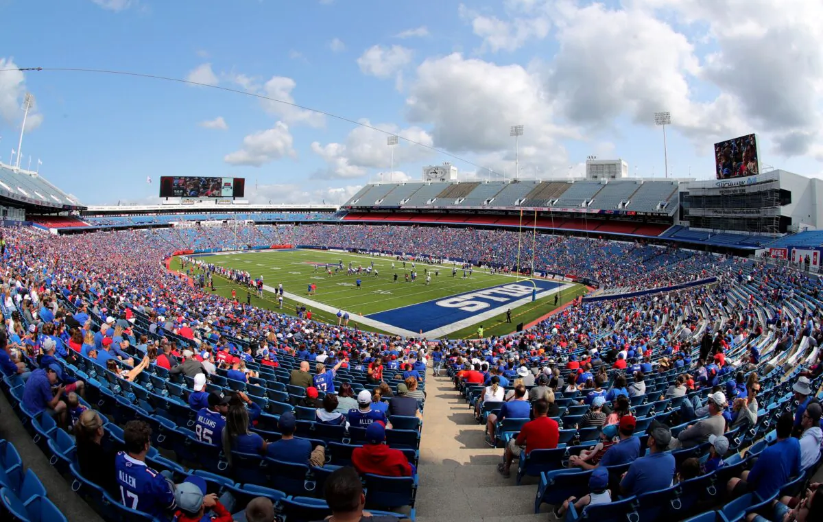A general view of Highmark Stadium during Buffalo Bills training camp in Orchard Park, N.Y., on July 31, 2021. (Timothy T Ludwig/Getty Images)