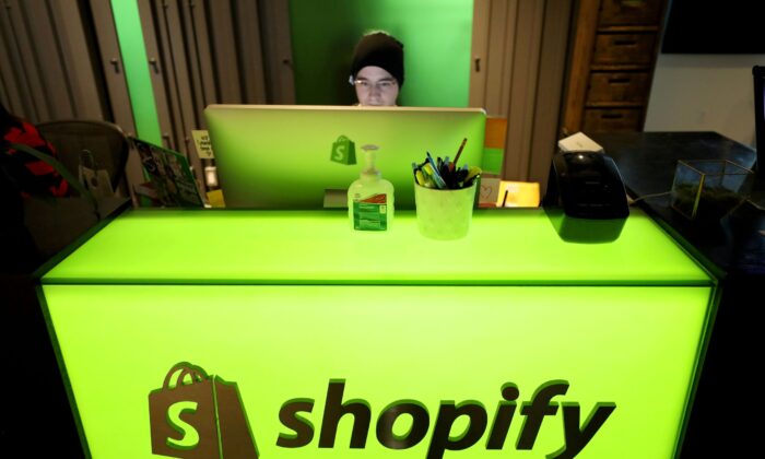 An employee works at Shopify's headquarters in Ottawa, Ontario, Canada on Oct. 22, 2018. (Chris Wattie/Reuters)