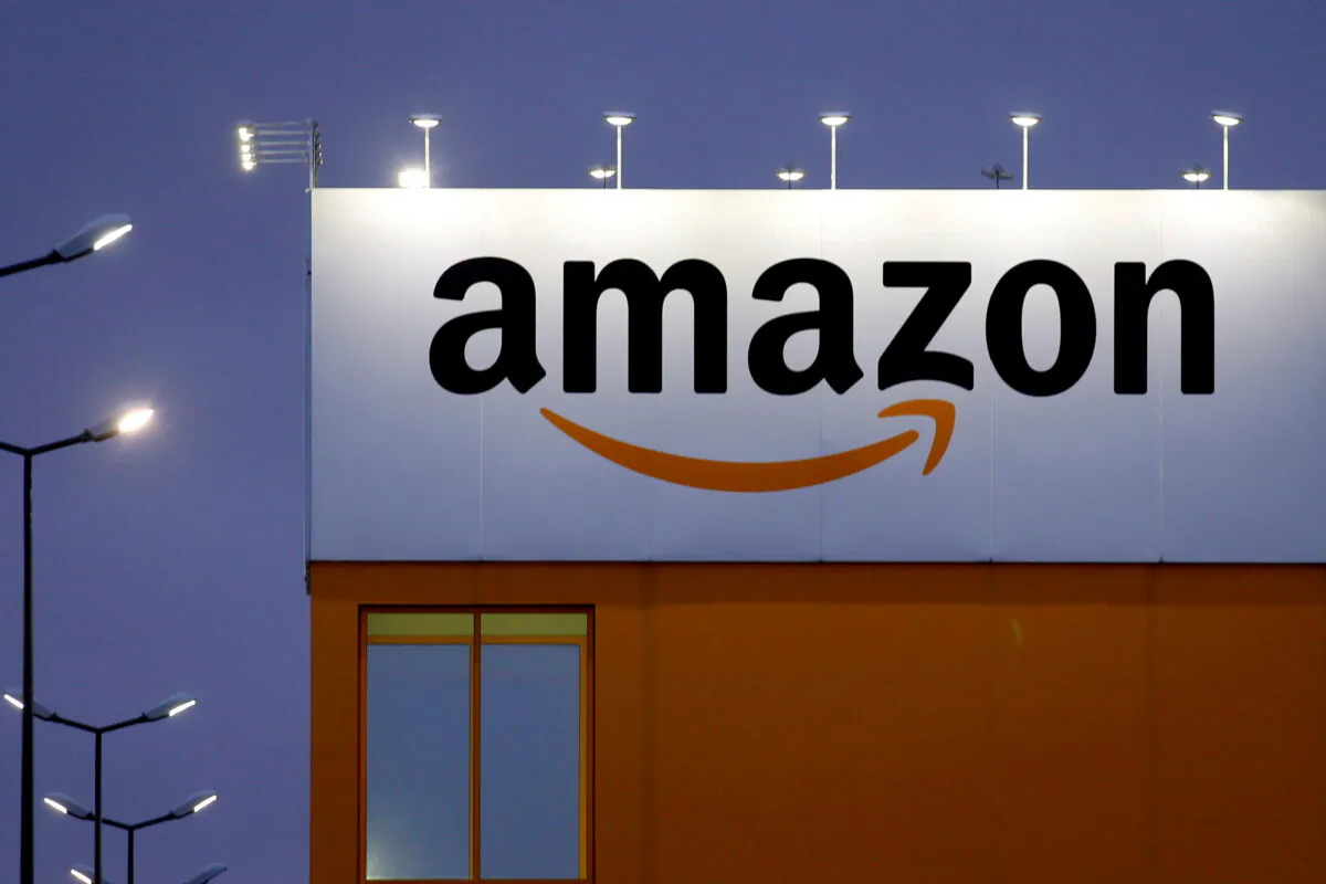 The logo of Amazon in Lauwin-Planque, northern France, on Feb. 20, 2017. (Pascal Rossignol/Reuters)