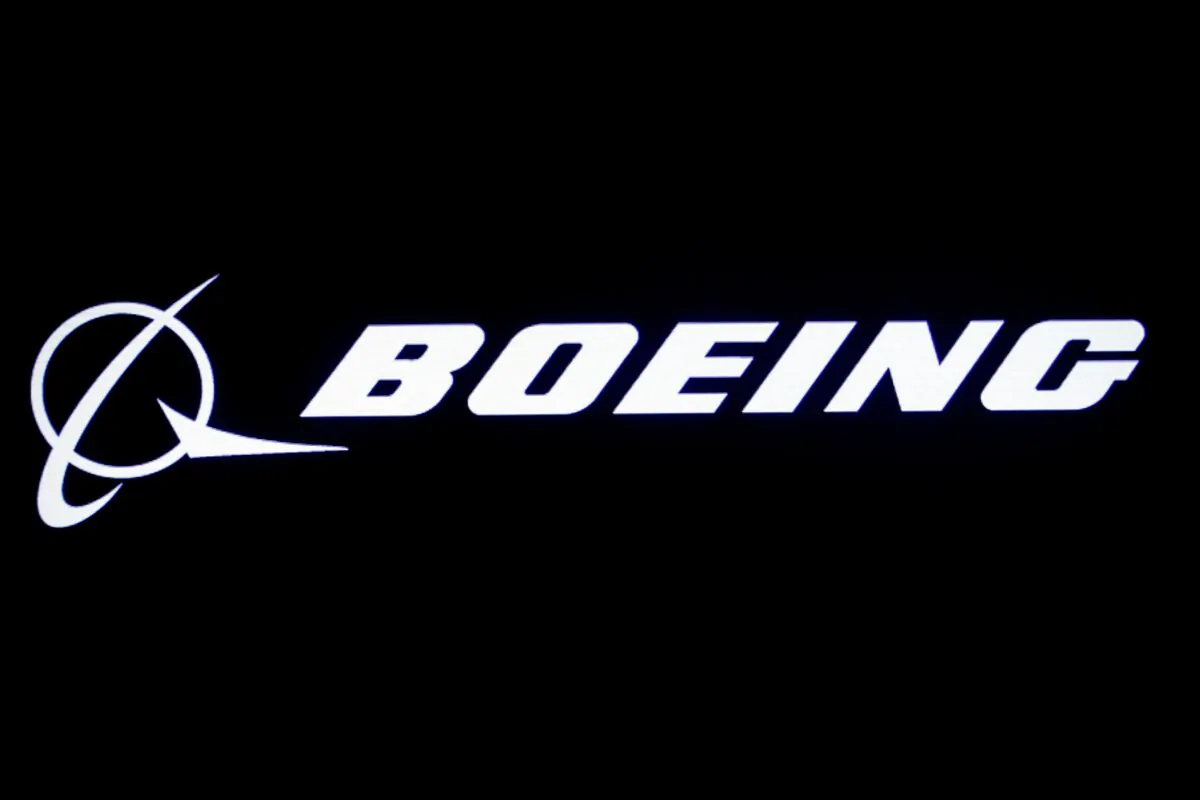 The Boeing logo is displayed on a screen at the New York Stock Exchange (NYSE) in New York, on Aug. 7, 2019. (Brendan McDermid/Reuters)