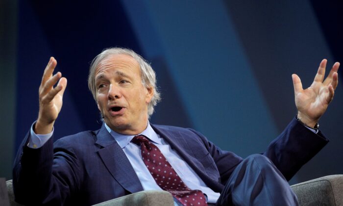 Ray Dalio, Bridgewater's co-chairman and co-chief investment officer, speaks during the Skybridge Capital SALT New York 2021 conference in New York City, on Sept. 15, 2021. (Brendan McDermid/Reuters)