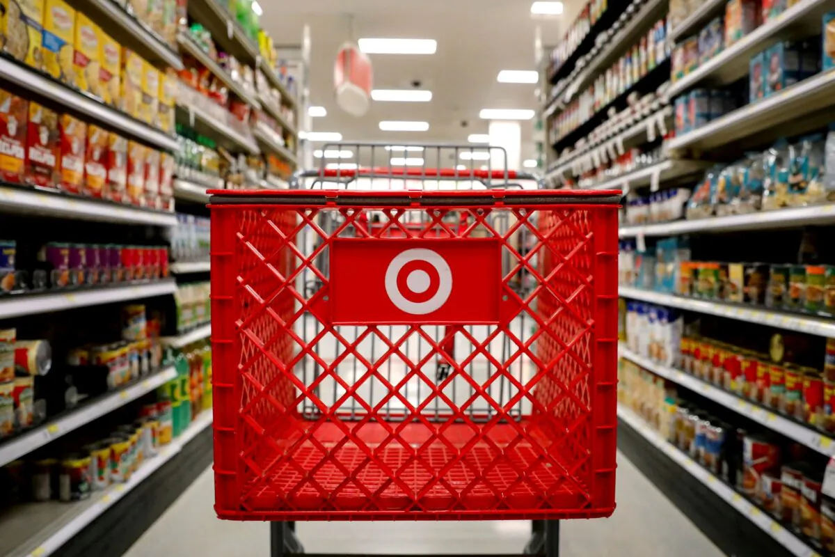 A shopping cart is seen in a Target store in the Brooklyn borough of New York on Nov. 14, 2017. (Brendan McDermid/Reuters)
