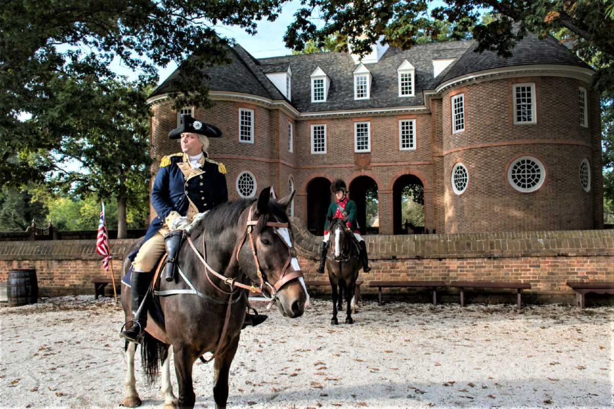 A George Washington re-enactor entertains visitors to Colonial Williamsburg, Va. (Courtesy of Blackhost600/Dreamstime.com)
