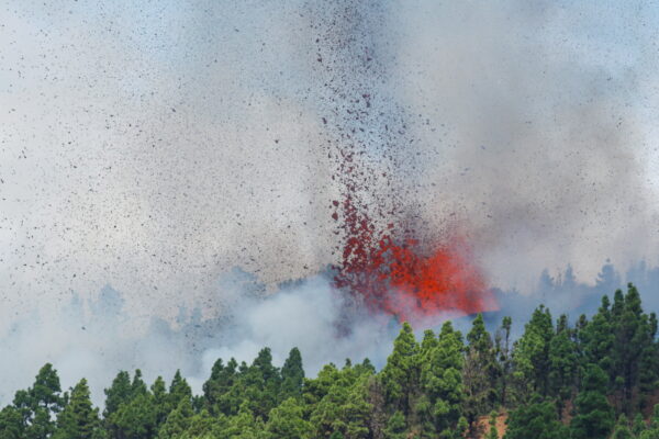 Lava and smoke