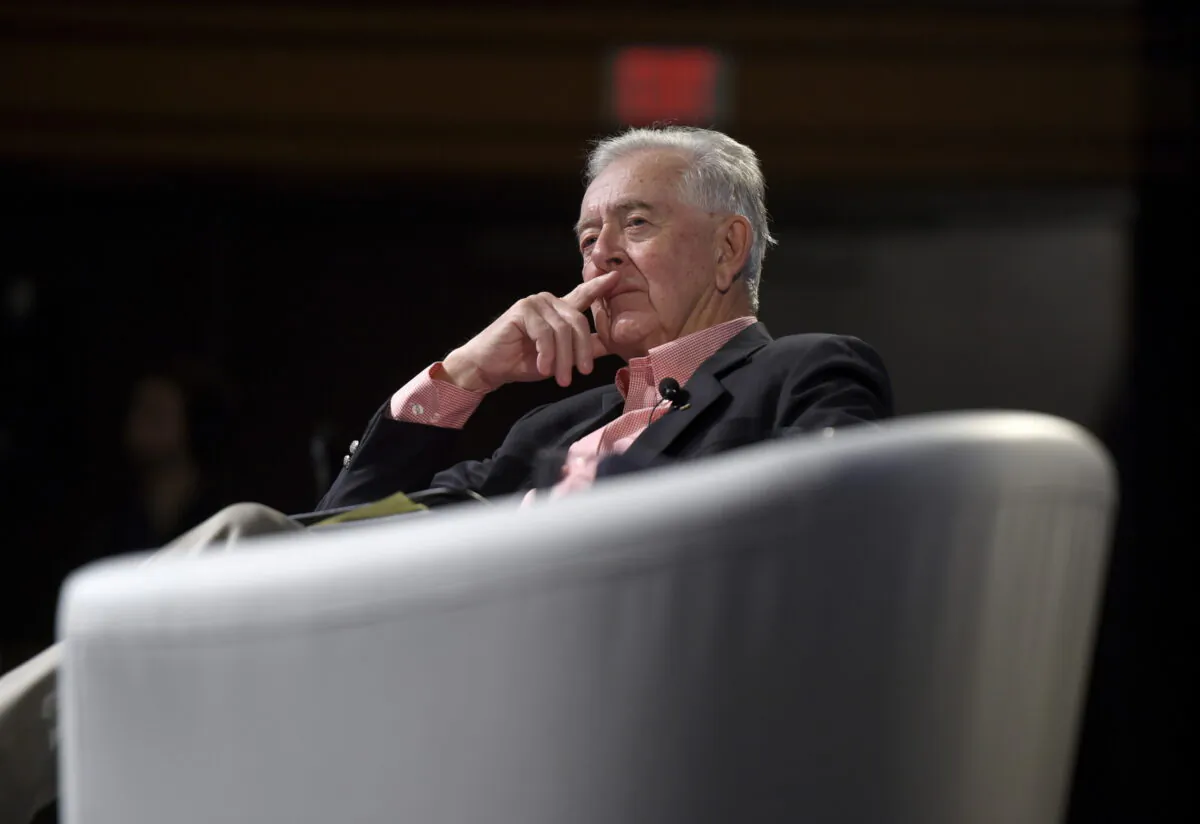 Preston Manning, founder of the Manning Centre, listens during the Manning Networking Conference in Ottawa on March 22, 2019. (Justin Tang/The Canadian Press)