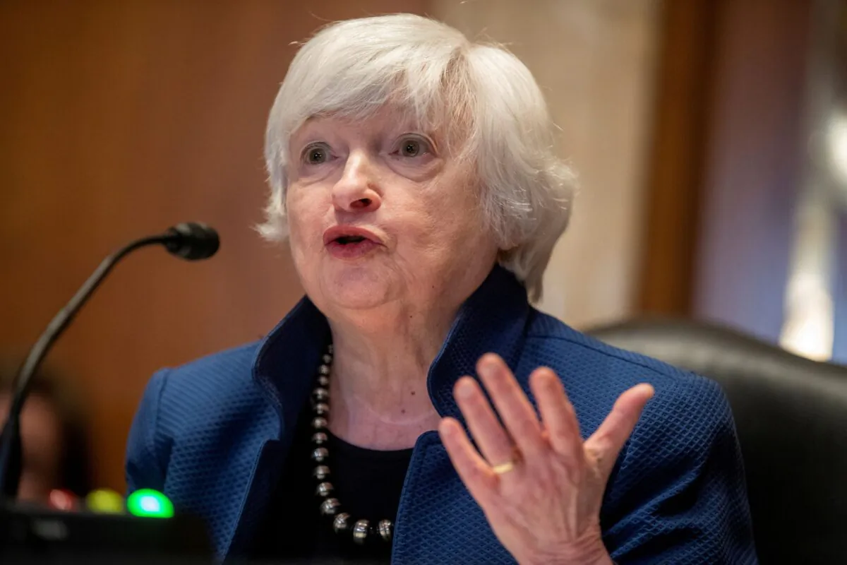 Treasury Secretary Janet Yellen testifies before the Senate Appropriations Subcommittee on Financial Services about the FY22 Treasury budget request on Capitol Hill, in Washington on June 23, 2021. (Shawn Thew/Pool via Reuters)