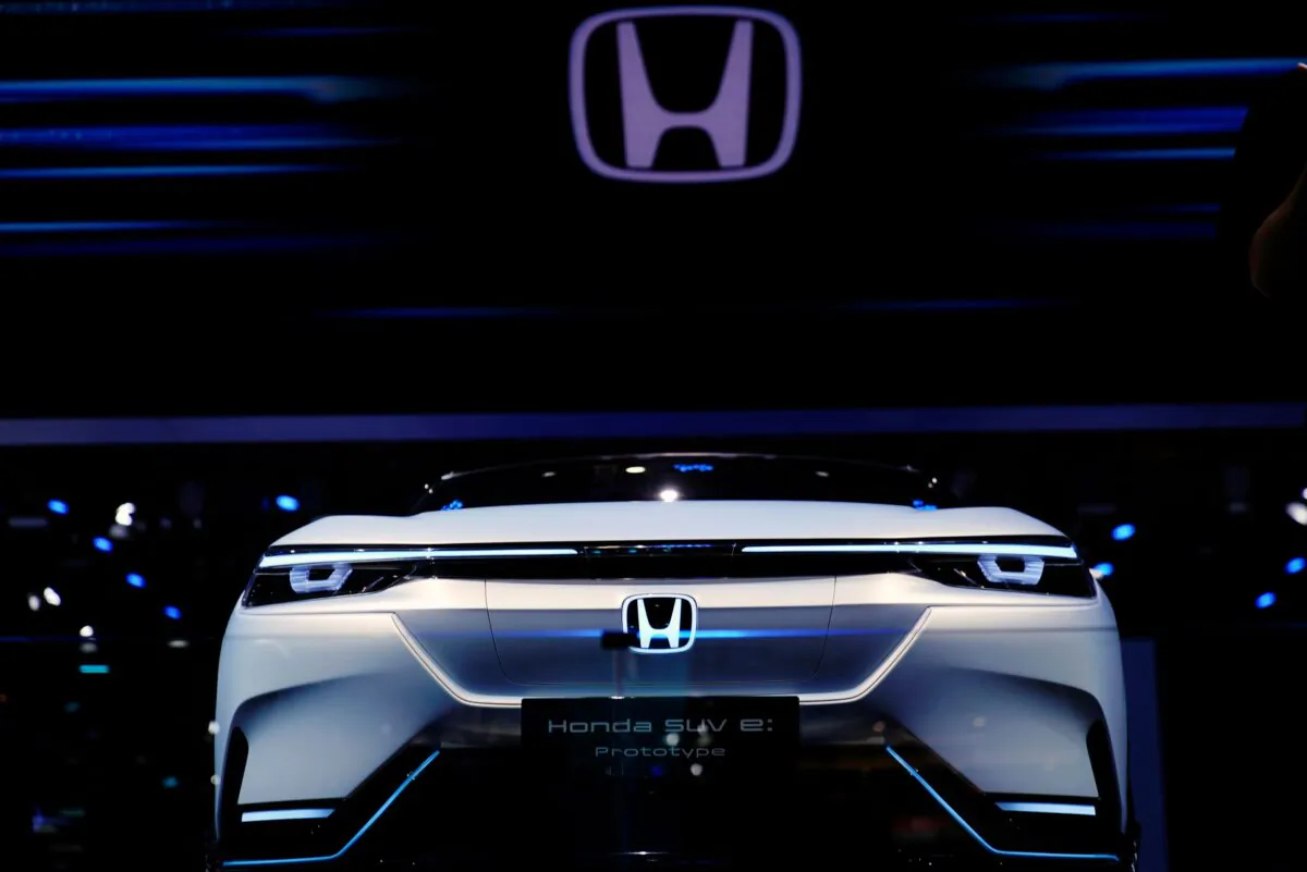 A Honda SUV e:Prototype electric vehicle (EV) during a media day for the Auto Shanghai show in Shanghai on April 20, 2021. (Aly Song/Reuters)
