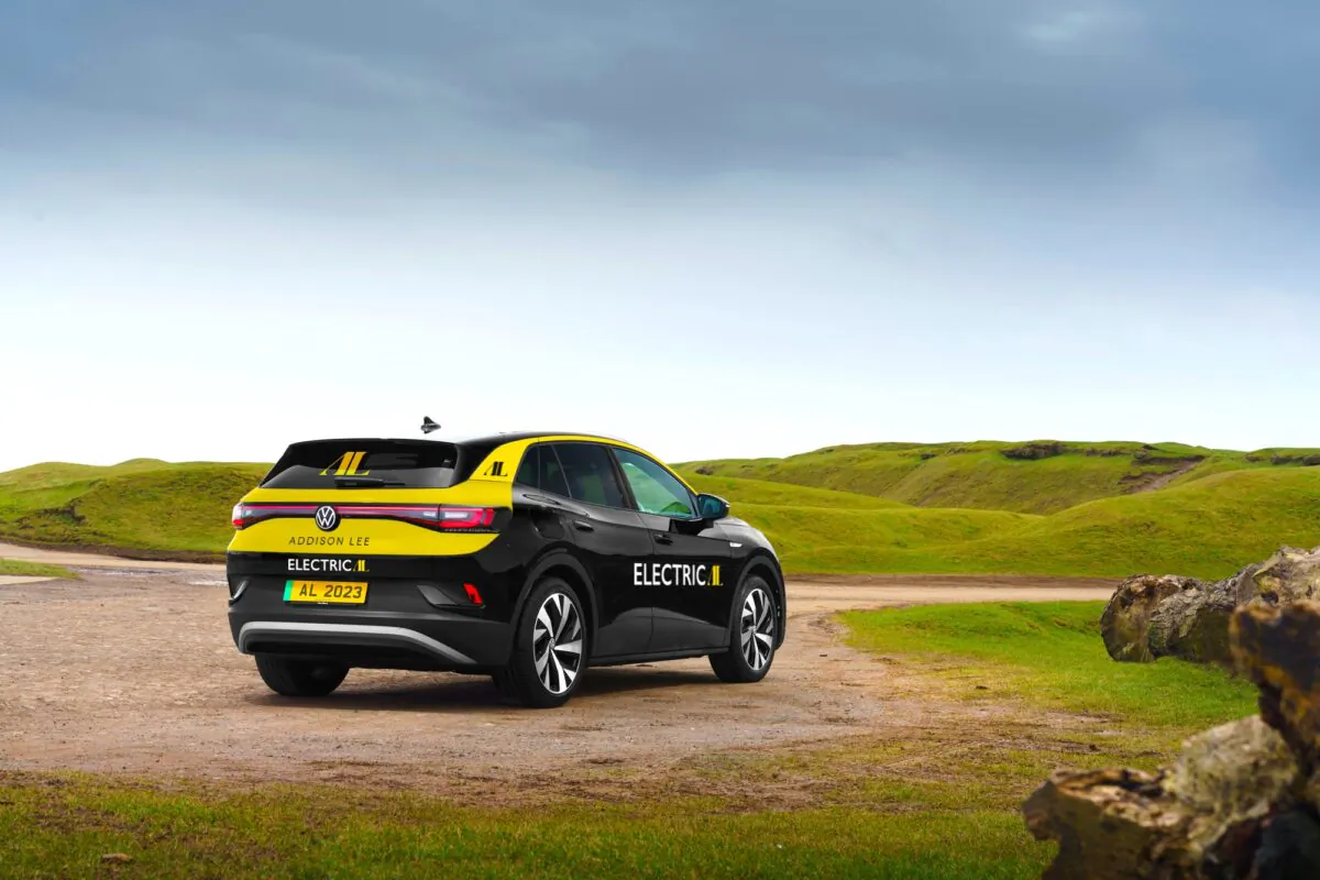 One of the Volkswagen ID.4 vehicles, which Addison Lee hope to introduce into their fleet from November, in an undated handout photo. (Addison Lee/PA)