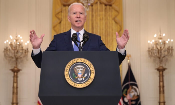 President Joe Biden speaks during an event in the East Room of the White House in Washington, DC, on Sept. 16, 2021. (Win McNamee/Getty Images)