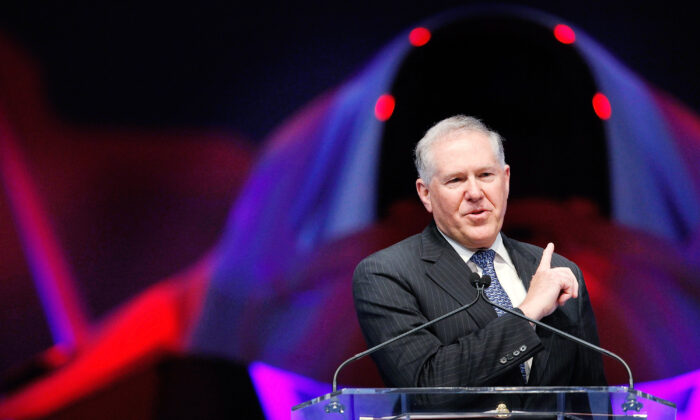 Frank Kendall, who was then-Under Secretary of Defense for Acquisition, Technology and Logistics, addresses guests during the United Kingdom F-35 Lightning II Delivery Ceremony at Lockheed Martin in Fort Worth, Texas, on July 19, 2012. (Tom Pennington/Getty Images)