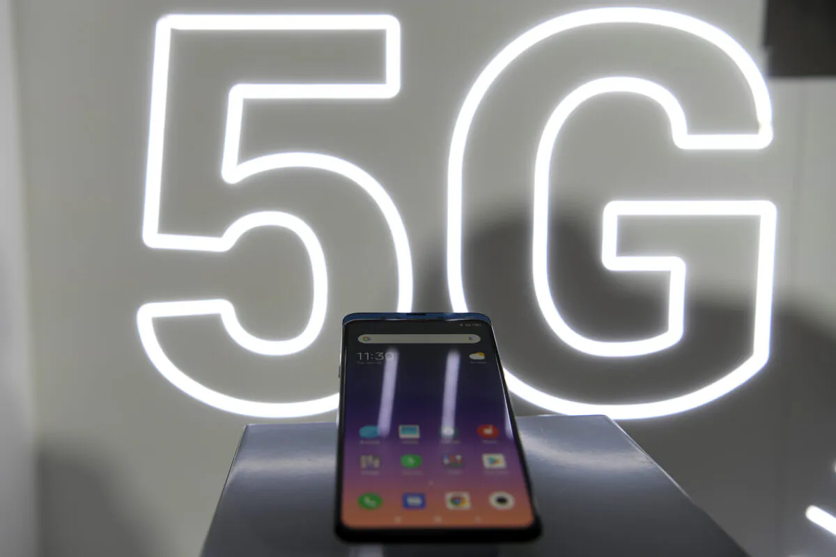Chinese electronics company Xiaomi's new smartphone Mi MIX3 5G is displayed at the Mobile World Congress in Barcelona, on Feb. 24, 2019. (Lluis Gene/AFP)