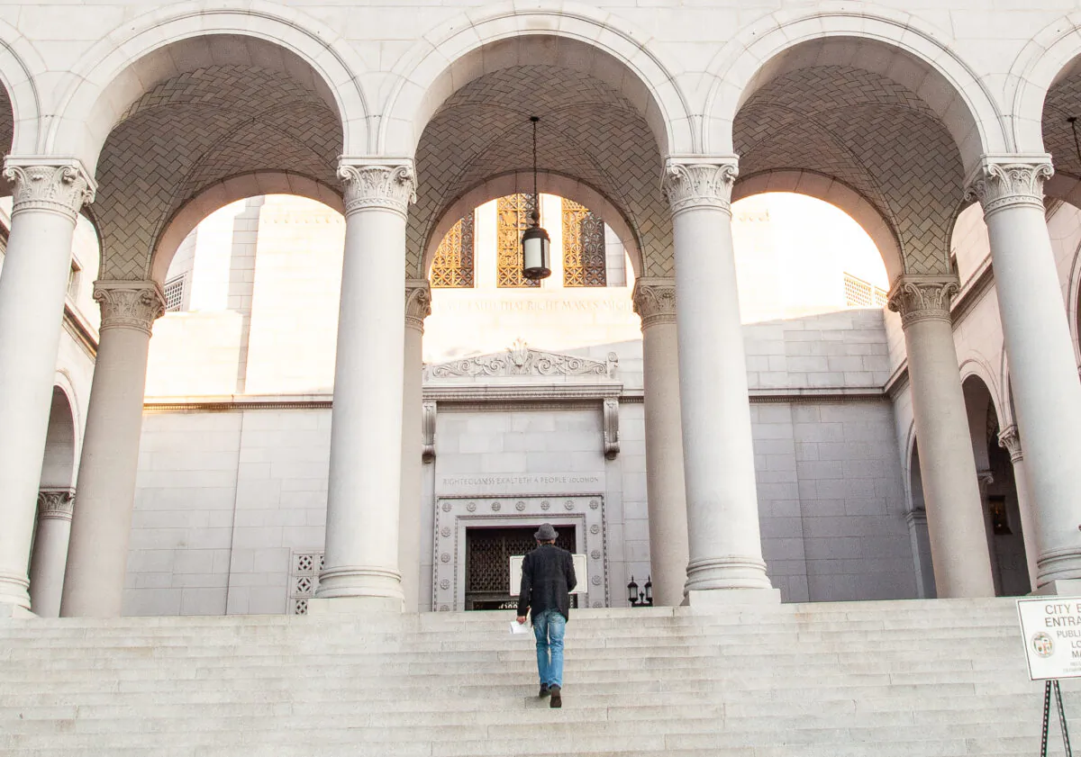 Los Angeles City Hall is seen in this file photo in Los Angeles on Nov. 11, 2011. (John Fredricks/The Epoch Times)