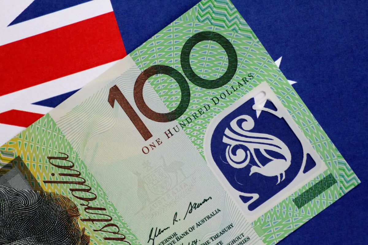 An Australia dollar note is seen in this illustration photo on June 1, 2017. (Thomas White/Illustration/Reuters)