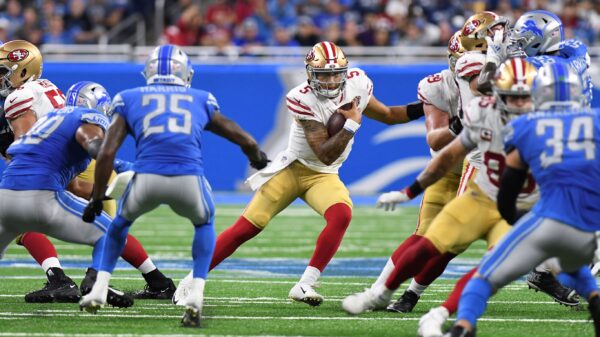 San Francisco 49ers quarterback Trey Lance