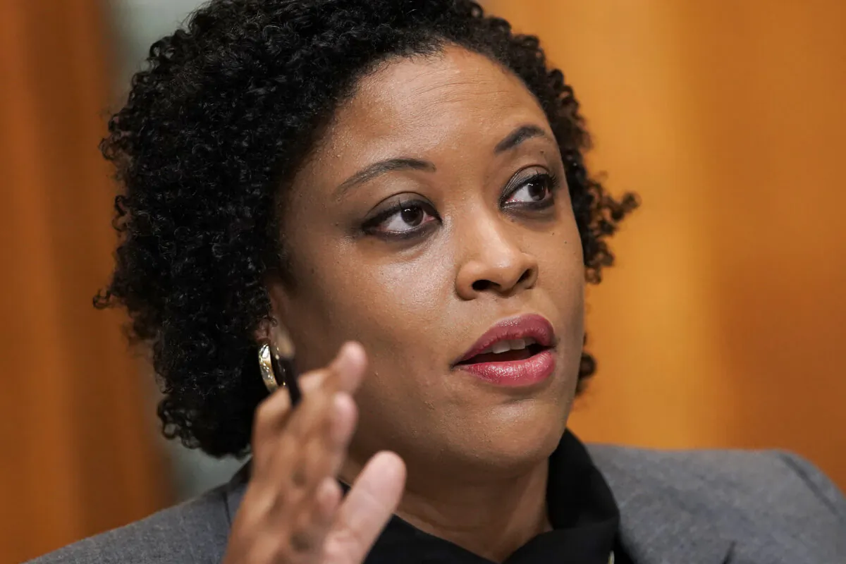 Office of Management and Budget acting Director Shalanda Young answers questions during a Senate Budget Committee hearing in Washington on June 8, 2021. (Greg Nash/Pool/Getty Images)