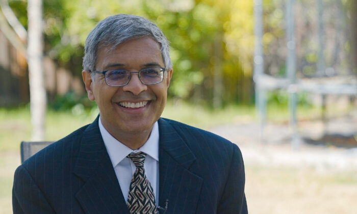 Dr. Jay Bhattacharya, a professor of medicine at Stanford University, in seen in California on April 17, 2021. (Tal Atzmon/The Epoch Times)